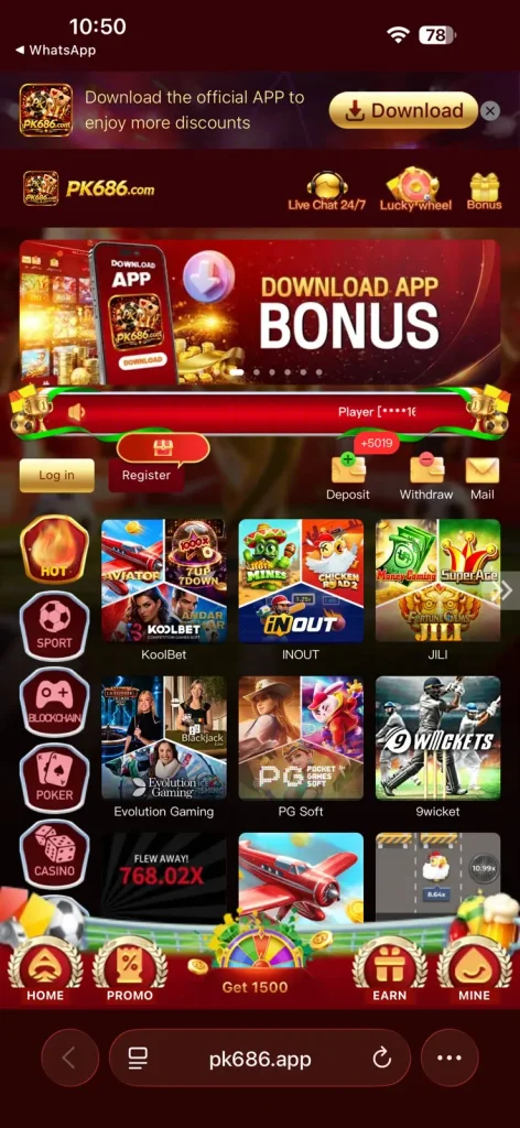 PK686 Game app